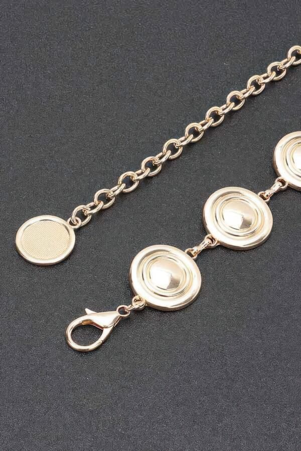 Round Metal Chain Belt – Iron Link Chain, Gold or Silver