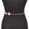 Round Metal Chain Belt – Iron Link Chain, Gold or Silver