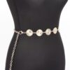 Round Metal Chain Belt – Iron Link Chain, Gold or Silver