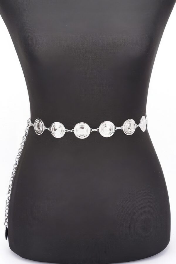 Round Metal Chain Belt – Iron Link Chain, Gold or Silver