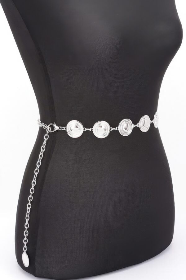 Round Metal Chain Belt – Iron Link Chain, Gold or Silver