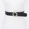 Plus-Size Faux Leather Belt with Mixed-Metal Buckle