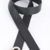 Plus-Size Faux Leather Belt with Mixed-Metal Buckle