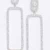 Rhinestone Drop Earrings – Clear Sparkle