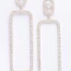 Rhinestone Drop Earrings – Clear Sparkle