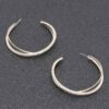 Rhinestone Hoop Earring – 2.75″ Sparkle in Gold or Silver