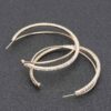Rhinestone Hoop Earring – 2.75″ Sparkle in Gold or Silver