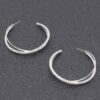Rhinestone Hoop Earring – 2.75″ Sparkle in Gold or Silver