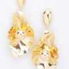 Gold-Plated Statement Drop Earring – Gold & Silver
