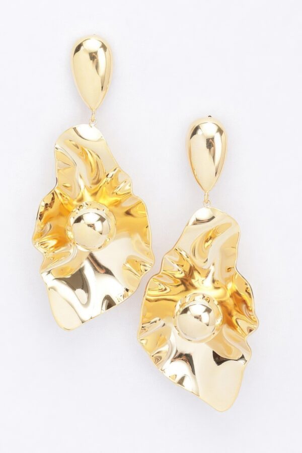 Gold-Plated Statement Drop Earring – Gold & Silver