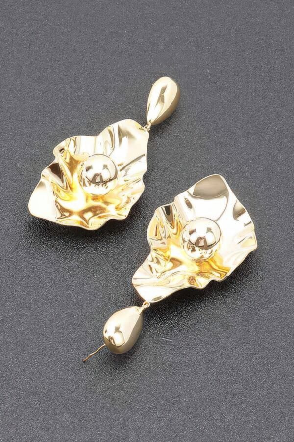 Gold-Plated Statement Drop Earring – Gold & Silver