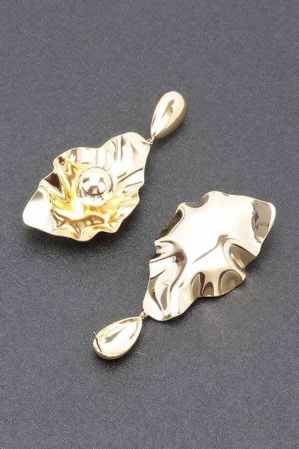 Gold-Plated Statement Drop Earring – Gold & Silver