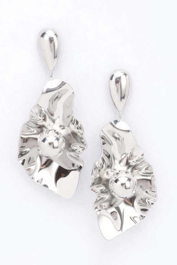 Gold-Plated Statement Drop Earring – Gold & Silver