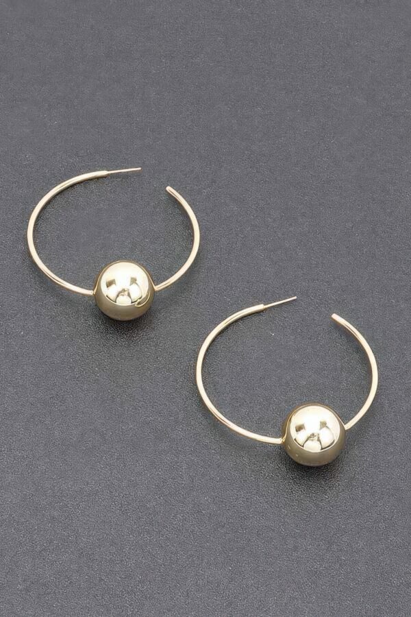 Gold-Plated Geometric Earring – Gold/Silver