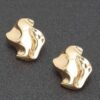 Gold-Plated Metal Earrings – Sleek Modern Finish, Gold or Silver