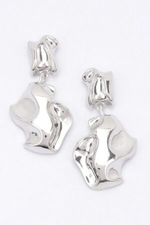 Gold Plated Metal Earrings – Minimalist 2″