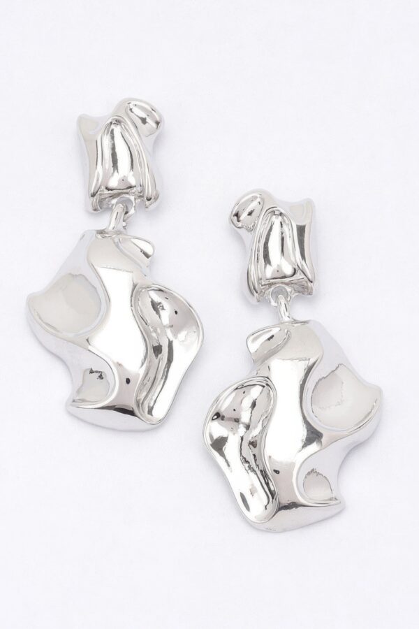Gold Plated Metal Earrings – Minimalist 2″