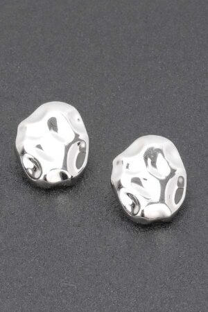 Gold-Plated Metal Earrings – Minimal Drop, 1 x 1.25 in