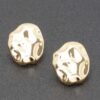Gold-Plated Metal Earrings – Minimal Drop, 1 x 1.25 in