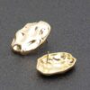 Gold-Plated Metal Earrings – Minimal Drop, 1 x 1.25 in