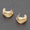 Minimalist Gold-Plated Post Earring – 0.75″