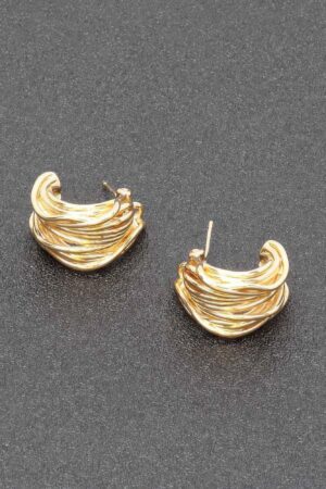 Minimalist Gold-Plated Post Earring – 0.75″