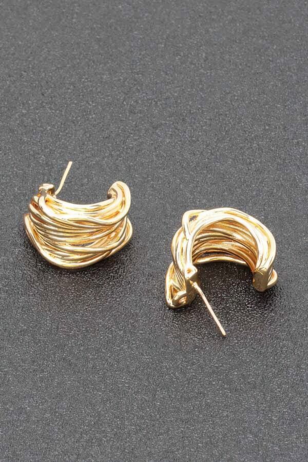Minimalist Gold-Plated Post Earring – 0.75″