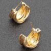 Minimalist Gold-Plated Post Earring – 0.75″