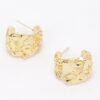 Gold Plated Square Stud Earring – 0.75″ Gold Finish