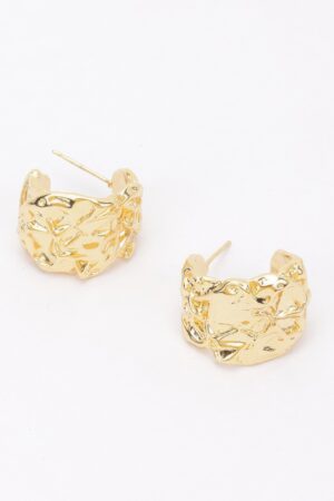 Gold Plated Square Stud Earring – 0.75″ Gold Finish