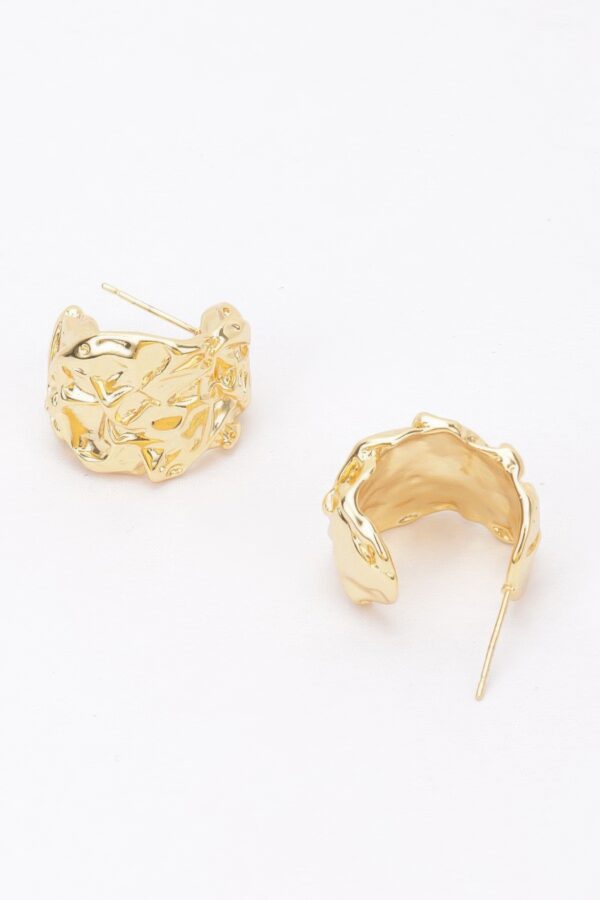 Gold Plated Square Stud Earring – 0.75″ Gold Finish