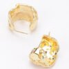 Gold Plated Square Stud Earring – 0.75″ Gold Finish