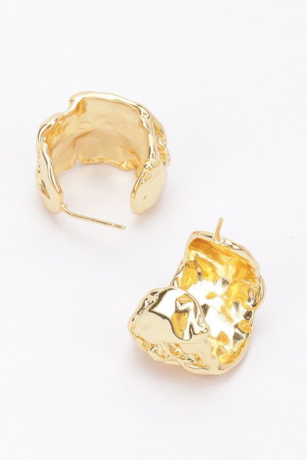 Gold Plated Square Stud Earring – 0.75″ Gold Finish