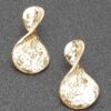 Gold-Plated Minimalist Metal Earrings, 1.5″ Long