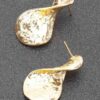 Gold-Plated Minimalist Metal Earrings, 1.5″ Long