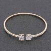 Rhinestone Bracelet – Clear Stones in Gold or Silver