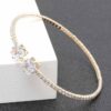 Rhinestone Bracelet – Clear Stones in Gold or Silver