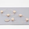 Triple Bead Hoop Earrings – Three-Row Shiny Beads, Gold/Silver