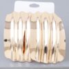Ribbed Curve Earrings – Shiny Sculptural Gold & Silver