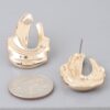 Gold-Plated Ripple Drop Earrings – Shiny Finish