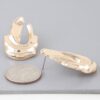Gold-Plated Ripple Drop Earrings – Shiny Finish
