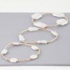 Abstract Tube Pearl Bracelet – Gold-Plated, Cream Accents