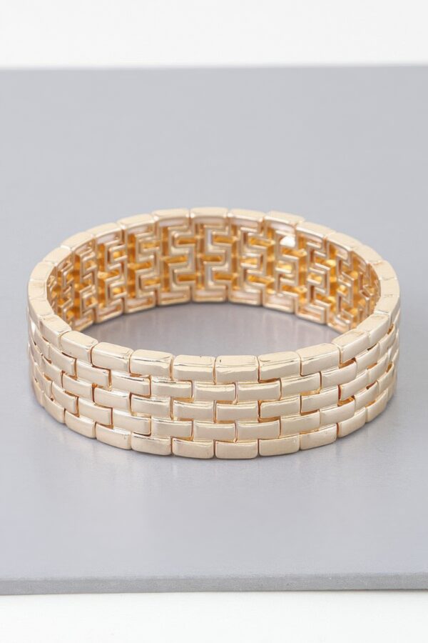 Multi Box Chain Bracelet – Gold-Plated Geometric