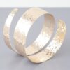 Gold-Plated Hammered Wrap-Around Cuff Bracelet