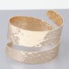 Gold-Plated Hammered Wrap-Around Cuff Bracelet