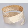 Gold-Plated Hammered Wrap-Around Cuff Bracelet
