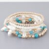 Multi-Stone & Pearl Beaded Bracelet – Gold or Silver-Plated