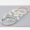 Multi-Stone & Pearl Beaded Bracelet – Gold or Silver-Plated
