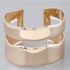 Gold-Plated Double Open Cuff Bracelet