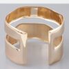 Gold-Plated Double Open Cuff Bracelet